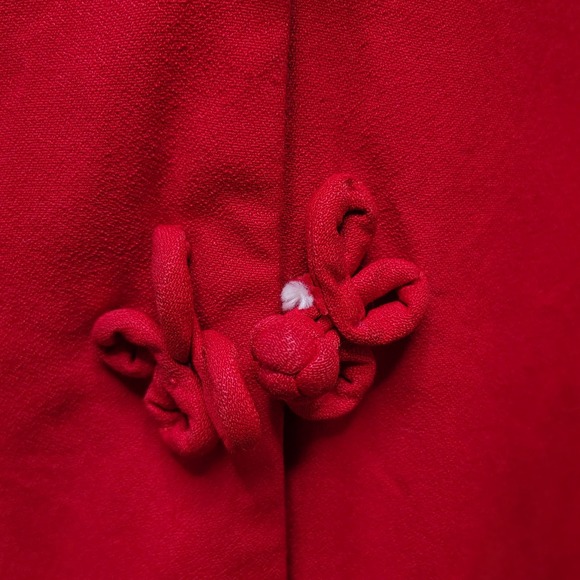 Vintage 90s Jessica Howard Womens Dress Size 8 Red Wrap Midi Sheath Retro - Picture 4 of 10